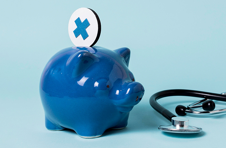 Corporate health insurance policy with documents